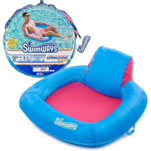 image:imageSwimWays Spring Float SunSeat FastInflating Adult Lounger Ages 15  Patented Fast Inflation for Immediate Use During Travel Fits Most Adults and Teens Teens amp Adults Can Lounge Comfortably