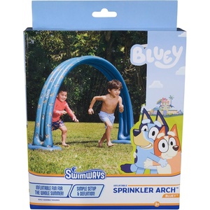 image:imageSwimWays Bluey Sprinkler Inflatable Splash Pad Pool Furniture amp Outdoor Toys Bluey Party Supplies Pool Toys for Kids Ages 3 amp Up